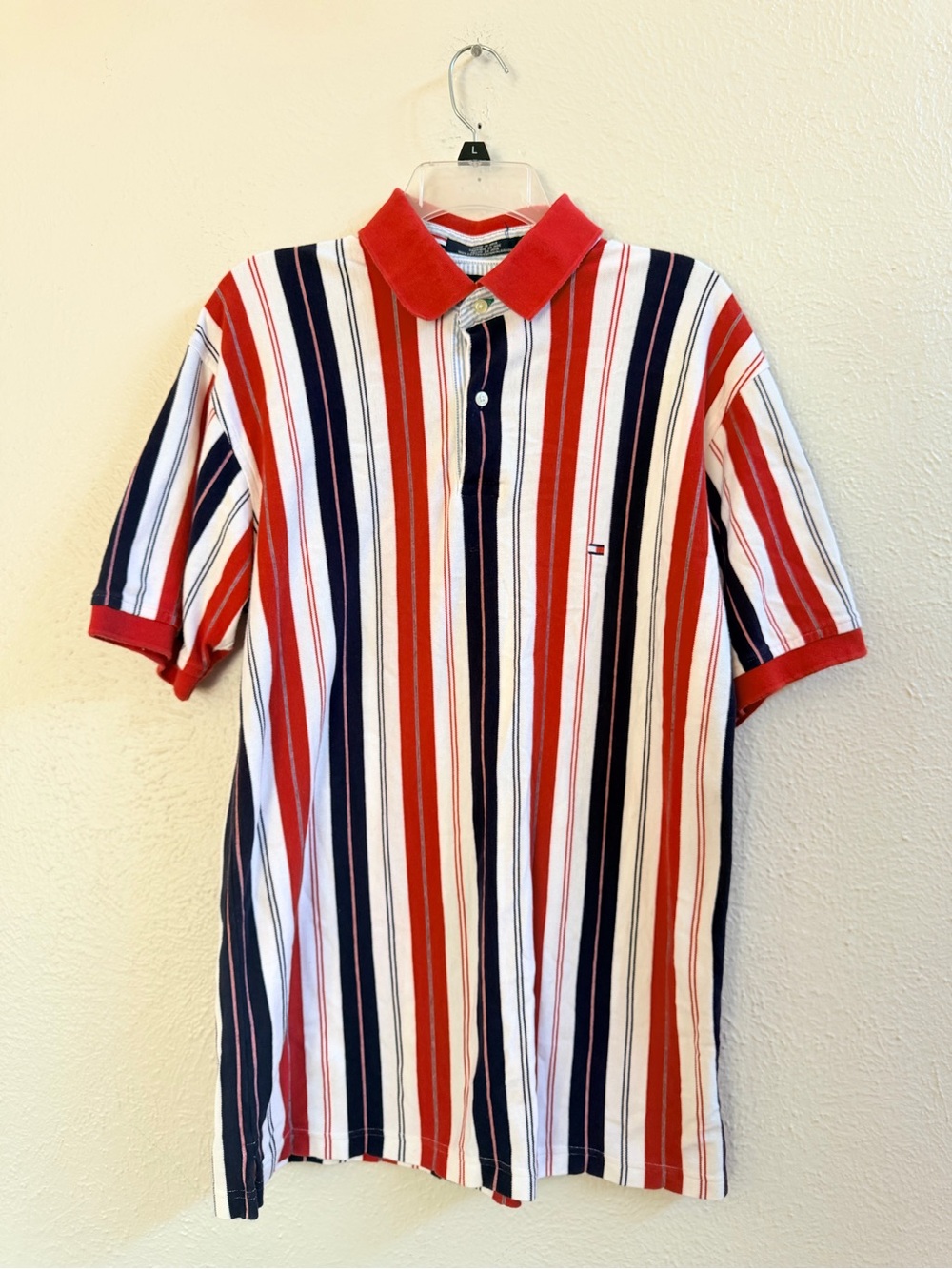Tommy Hilfiger red stripe polo shirt